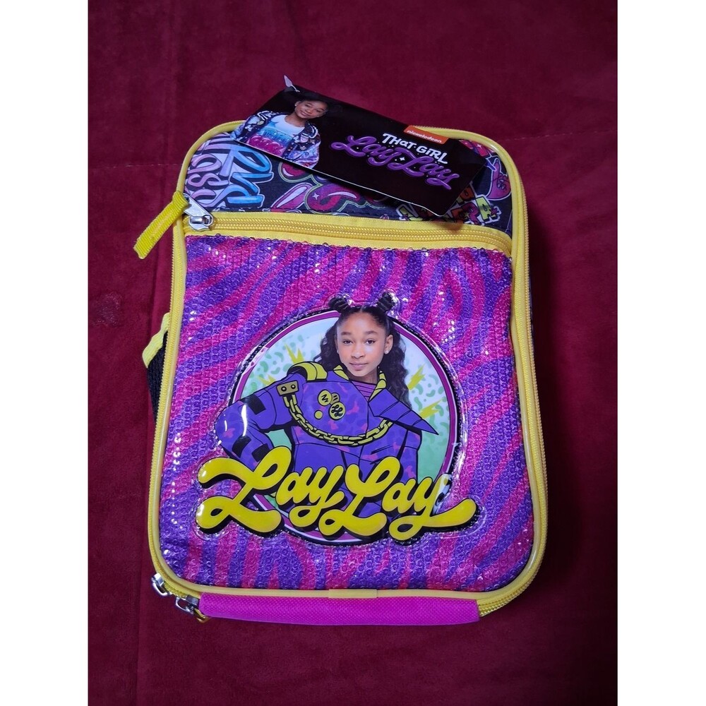 Nickelodeon Girls Sequin Lunch Bag - Pink and Yellow